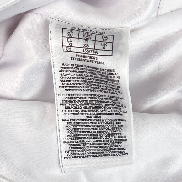 Marciano Crepe White Sleeveless Faux Wrap V-Neck Crop Top Zip Back Womens XS - Picture 8 of 9